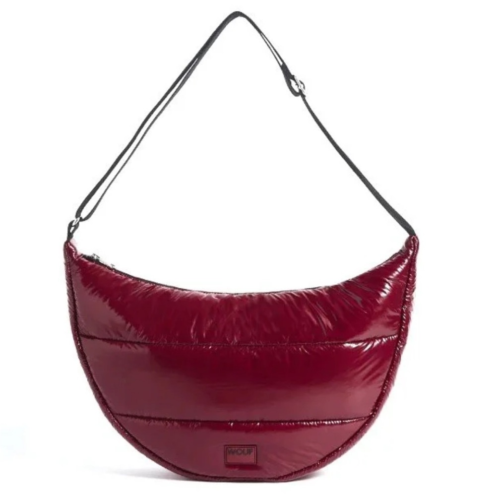 Burgundy Glossy Crossbody Bag